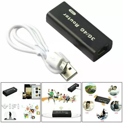 Mini Portable 3G/4G WiFi Hotspot 802.11b/g/n 150Mbps RJ45 USB Wireless Router • $10.99