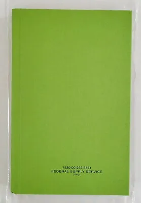 Green Military Log Book Record Memorandum 5 1/4 X8  Blue Line College Ruled USGI • $15