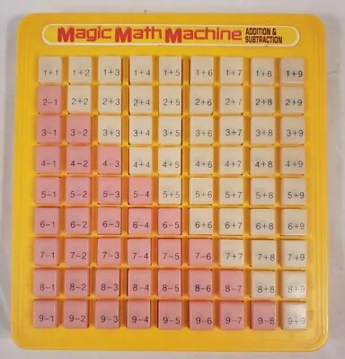 Magic Math Machine Addition & Subtraction Press & See Lanard 1988 • $17.95