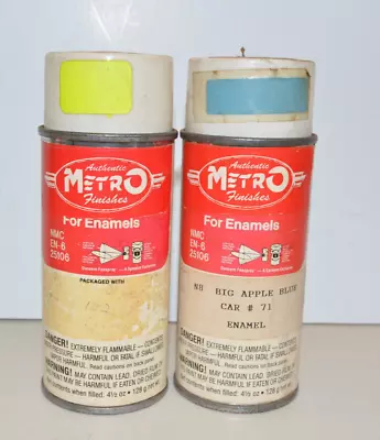 Vintage SPRAY PAINT CANS Model Enamel AUTHENTIC METRO FINISHES • $15.99