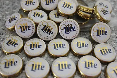 100 Miller Lite Beer Bottle Caps No Dents Clean Project Ready Fast Shipping! • $12