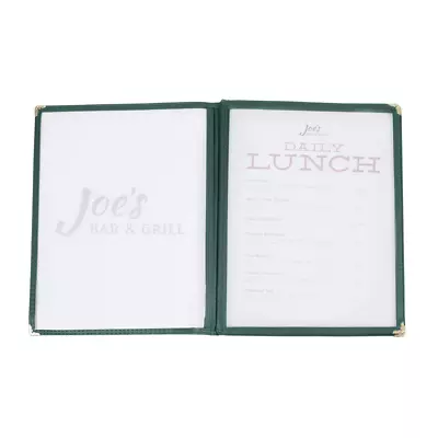 (10 Pack) 3 Page Book Fold Menu Covers Green 6 View 8.5 X 11-Inches Insert Me • $117.10