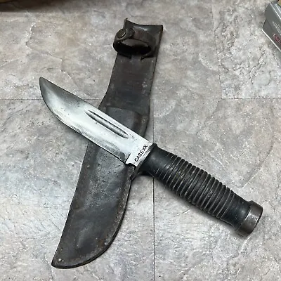 CASE XX 337-6  Q Original WWII Quartermasters Combat Fighting Knife & Sheath • $245