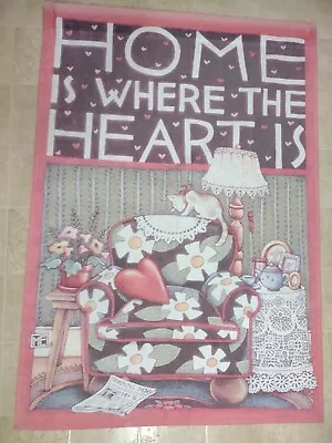 Mary Engelbreit  Garden Banner Flag 28 X 40 Home Is Where The Heart Is Faded • $7.49