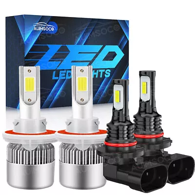 For 2005-2012 Ford Mustang - 6500K LED Headlights + Fog Lights Bulbs Combo Kits • $35.99