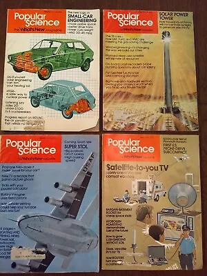 Lot Of 4 Vintage Popular Science Magazine Feb Oct 1975 Feb 1976 Mar 1978 • $20.75