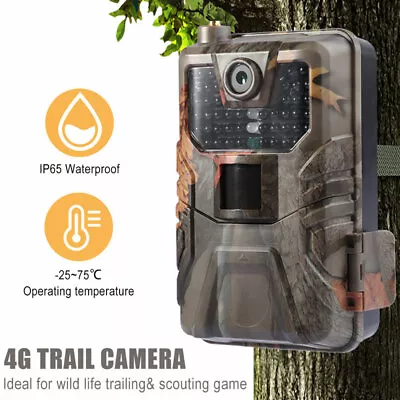 4K Video Hunting Camera 4G LTE MMS Trail Scouting Game Wildlife IR Outdoor APP • $187.04