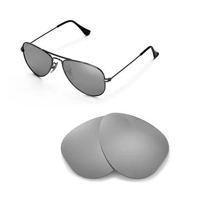 $24.99 • Buy New WL Polarized Titanium Lenses For Ray-Ban Aviator RB3044 Small Metal 52mm