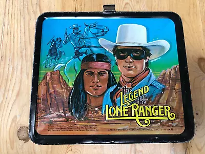 Vintage 1980 The Legend Of The Lone Ranger Metal Lunchbox & 2 X Thermos Bottles • $40