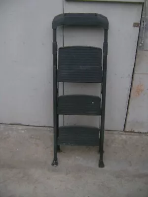Gorilla Ladders 3-Step Stool Ladder 5'H 300 Lbs. Capacity Folding Steel W/ Tray • $40