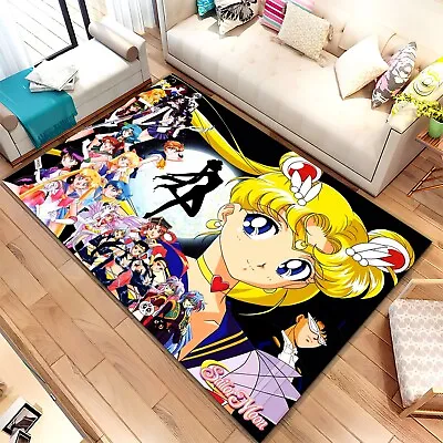 Sailor Moon Rug Kawaii Rug Anime Decor Anime Rug Sailor Moon Characters Rug • $56