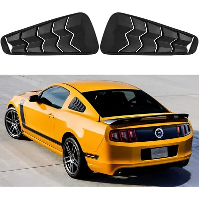 2pcs Quarter Rear Side Window Louvers Sun Shade Cover For 2005-2014 Ford Mustang • $38.42