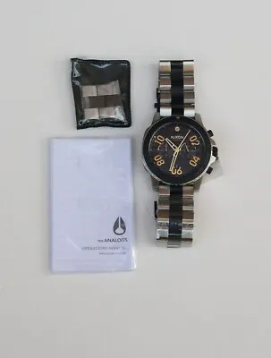 Nixon Ranger Chrono Watch Silver/black/gold NWT • $129.99