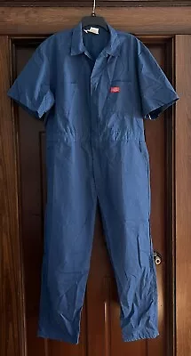 Men’s Dickies Navy Blue Short Sleeve Coverall Size 46 Short Or XL 29-30 Inseam • $10