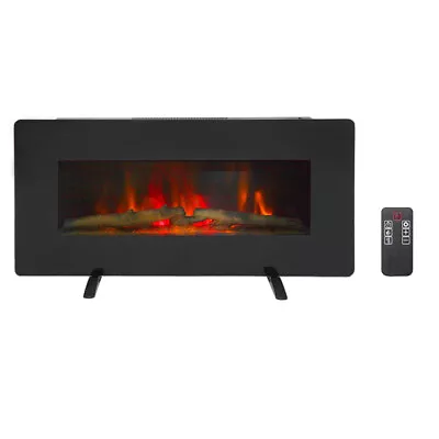 1400W Wall Mounted 36  Electric Fireplace Heater LED Flame With Remote Control • $119.99