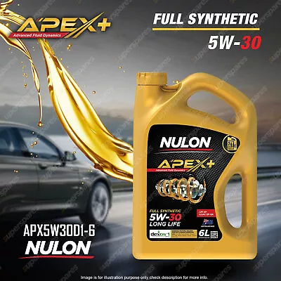 Nulon Full SYN APEX+ 5W-30 Long Life Engine Oil 6L APX5W30D1-6 Ref SYN5W30-SIX • $69.95