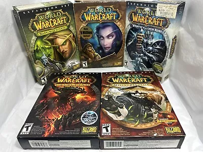 World Of WARCRAFT - PC Game + Expansion Sets - Lot X5 * EXCELLENT Condition! IOB • $31.49