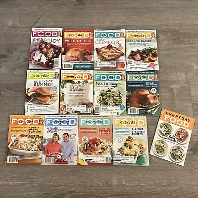 Lor Of 13 Martha Stewart EVERYDAY FOOD Magazine 2008-2009  Cooking Recipes Lot • $44.99