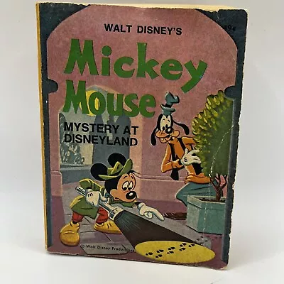 1975 Walt Disney's Mickey Mouse Mystery At Disneyland Big Little Book Whitman • $6.95