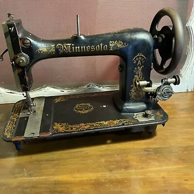 Beautiful Antique Minnesota Model A Treadle Sewing Machine Head Runs Smooth • $49.50