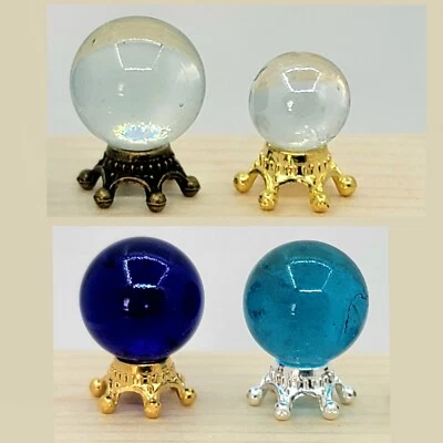 $9.99 • Buy 1:12 Scale Miniature Dollhouse Crystal Ball On Stand Base Halloween Decor Witch