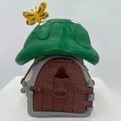 Smurfs Vtg Mushroom House W/ Green Roof 40011 Schleich Peyo Playset Cottage 1978 • $44.97