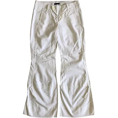 Marithe Francois Girbaud Size 27 White Pants Flared Bell Bottom Y2K • $100