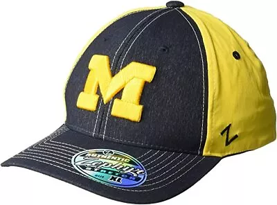 Michigan Wolverines Zephyr  Zfit Stretch Fit Hat Ncaa Size Med/lrg • $19.95