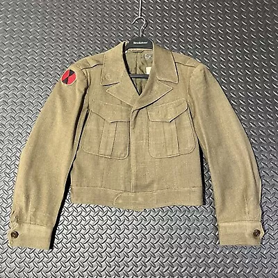 M-1943 WW2 US Army Wool Field Jacket Size 36R With Patch On Sleeve • $64.99