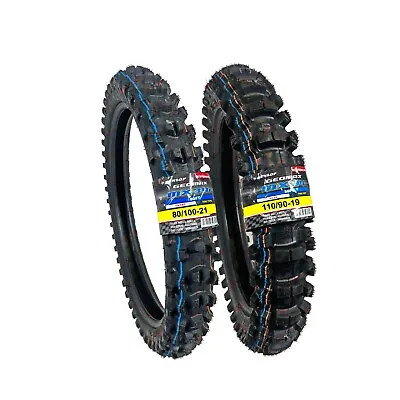 Dunlop MX34 110/90-19 80/100-21 Front Rear Tire Set Dirt Bike MX 34 Motorcycle • $249.99