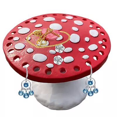 26 Holes Earring Holder Mushroom Earrings Organizer Jewelry Storage Rack • $17.72