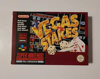 Vegas Stakes Casino - Super Nintendo SNES Game - Boxed - PAL • £13.50