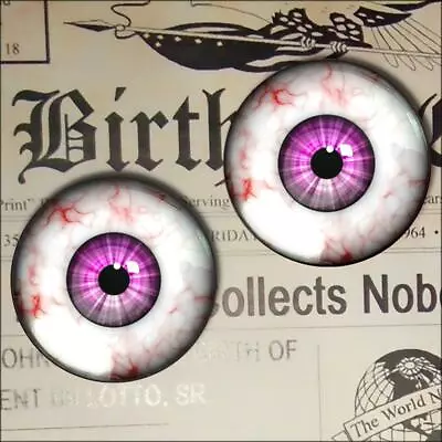 Purple Monster Eyes Glass Taxidermy Cabochon Eyeball 12mm Set • $7.99