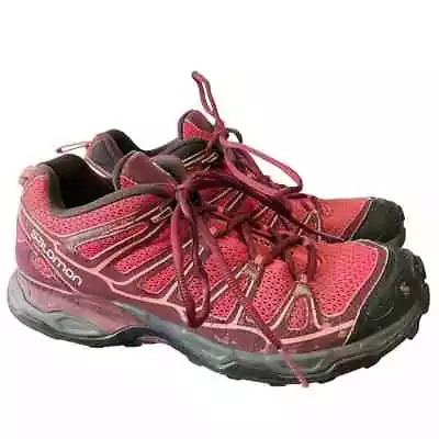 Salomon X Ultra Low GTX Shoe Women's 8 Red Hiking Outdoor  • £19.28