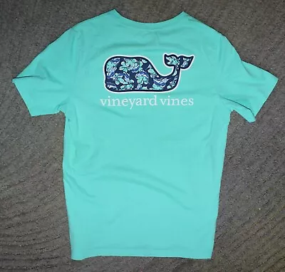 Vineyard Vines Boys Green Short Sleeve (Whale - Fish) T-Shirt - Size L (16)- EUC • $17.99