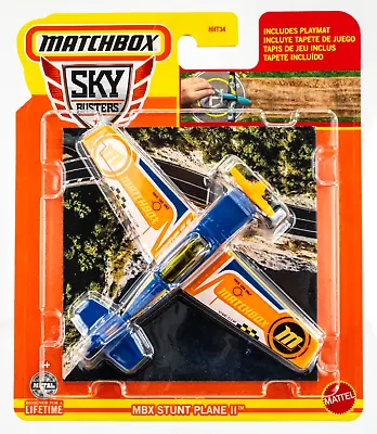 2024 Matchbox Sky Busters #8 MBX Stunt Plane II BLUE | ORANGE | FSC • $3.49