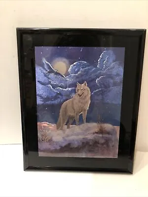 Vintage Manifestations Inc. Optical Illusionary Art Metallic Foil Wolf 8  X 10  • $21.99