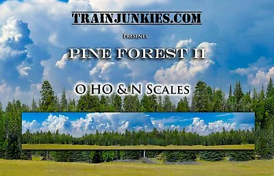 TrainJunkies Pine Forest II Model Railroad Backdrop • $84.95