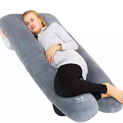® Pregnancy Pillow For Side Sleeping Extra Filled Large U-Shape Full • £58.99
