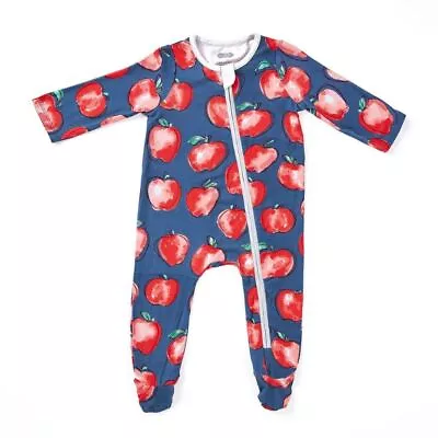 Mud Pie H2 Back To School Apple Zipper Sleeper 11340049 - Choose Size • $23.09