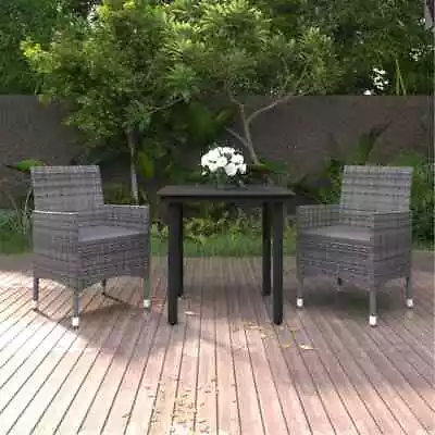 Outdoor Rattan Garden Dining Set Weather Resistant With Glass Tabletop Comfort • $368.85