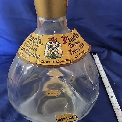 Vintage 8  Haig & Haig Pinch Scotch Whiskey Bottle Decanter • $8