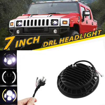 2x 7Inch 150W LED Headlight High/Low DRL Beam Angel Eyes For Hummer H1 H2 H3 SUV • $102.84