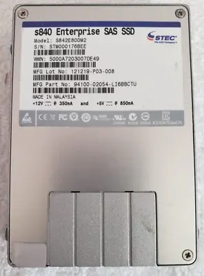 STec S842E800M2 / 94100-02054-LI6BBCTU 800GB SFF 2.5inch Enterprise SAS SSD • $49.99