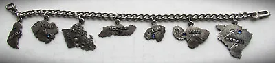 Vtg Sterling Silver Hawaiian Islands Charm Bracelet  7.25  • $125