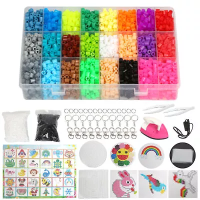 5mm For Perler/Hama Beads Kit Kids Fun DIY Craft 24 Colours Set Gift Toys • $53.41