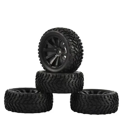 £9.98 • Buy 4X 1/10 Rally Tire And Wheels 12mm Hex For HPI HSP Traxxas 1/16 RC Off Road Car