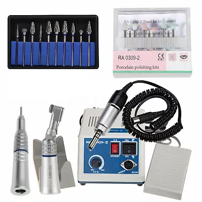 Marathon Dental Lab Electric Polishing Micromotor /35K RPM Motor Handpiece /Burs • $114.59