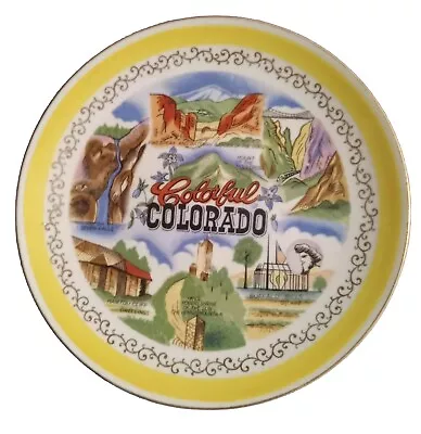 Colorado State Souvenir Plate Victoria Ceramics Vintage 7 1/4  Collectors Rare • $19.99