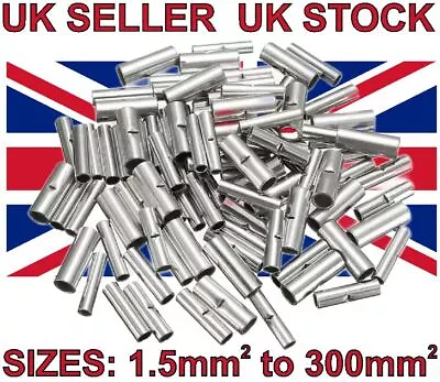 £1.48 • Buy Copper Tube Butt Splice Connector Terminals All Size Battery Welding Cable Crimp